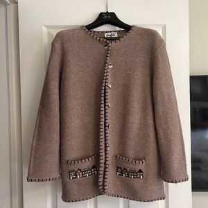 Graffiti Wool Sweater/Jacket/Cardigan circa 70’s